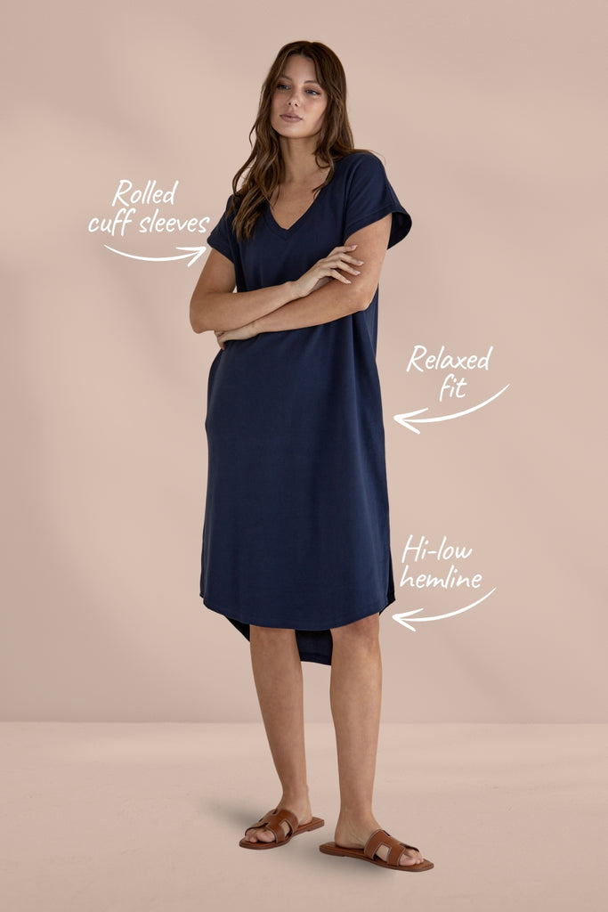 Betty Basics Jolene T-Shirt Dress Navy From BoxHill