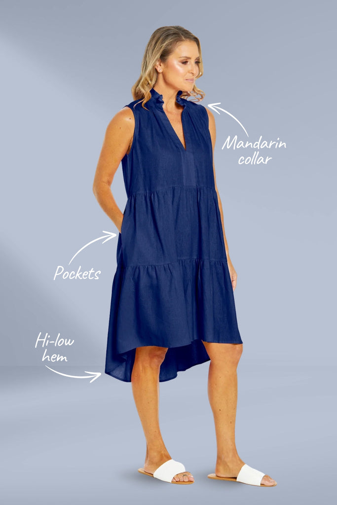 Betty Basics Libby Dress Navy From BoxHill