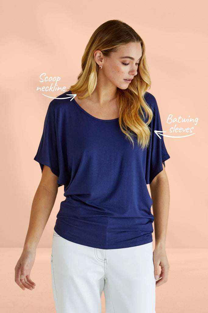 Betty Basics Maui Tee Navy From BoxHill