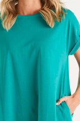Betty Basics Maxine T-Shirt Dress Teal From BoxHill