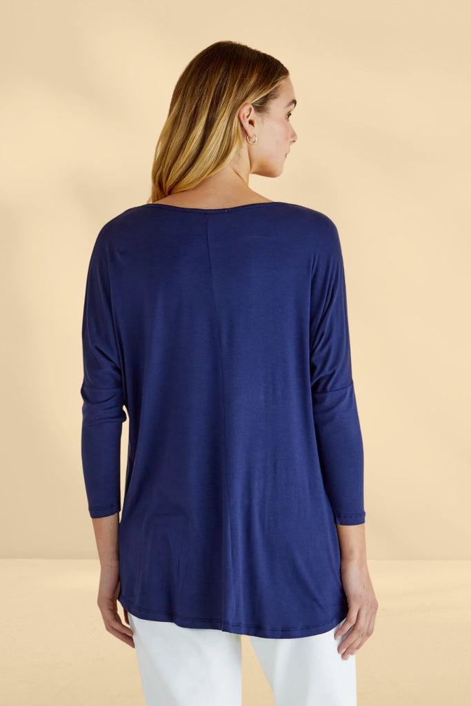 Betty Basics Milan 3/4 Sleeve Top Navy From BoxHill