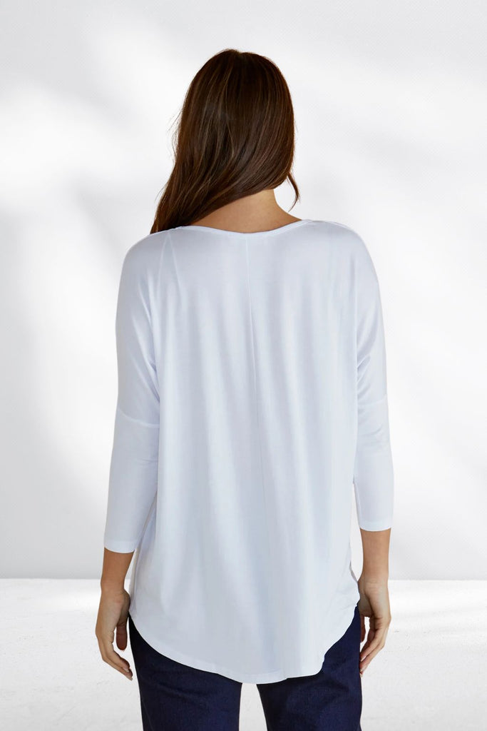 Betty Basics Milan 3/4 Sleeve Top White From BoxHill