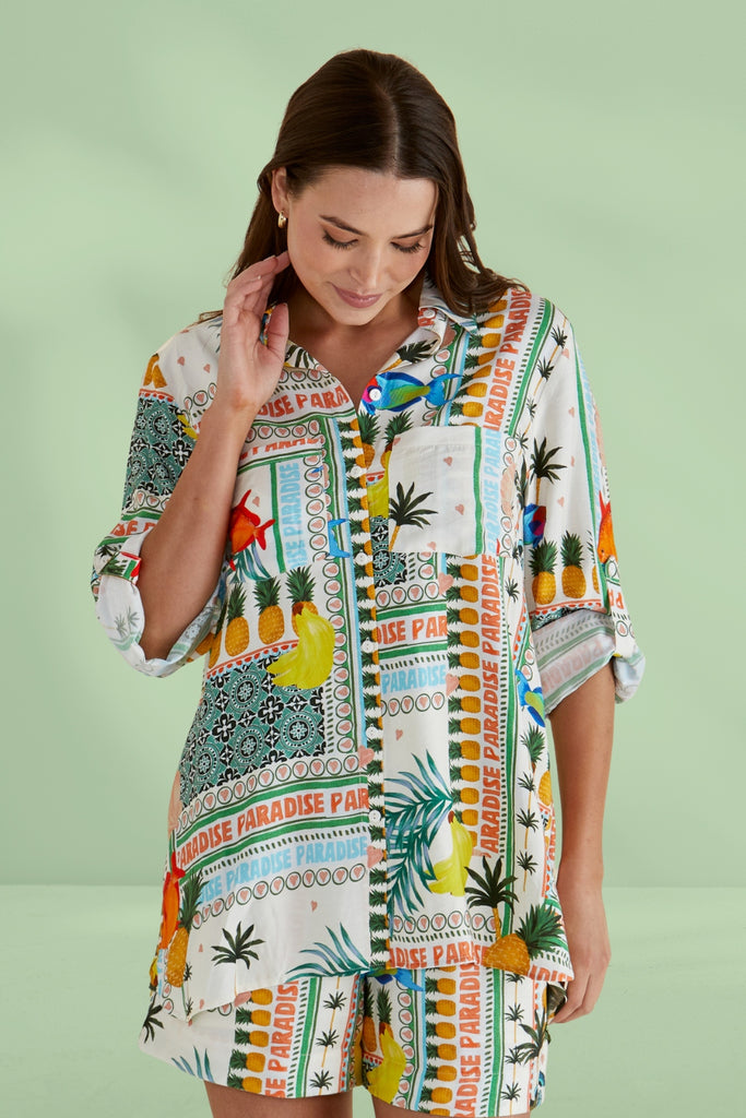 Betty Basics Mills Shirt Paradise Print Multi From BoxHill