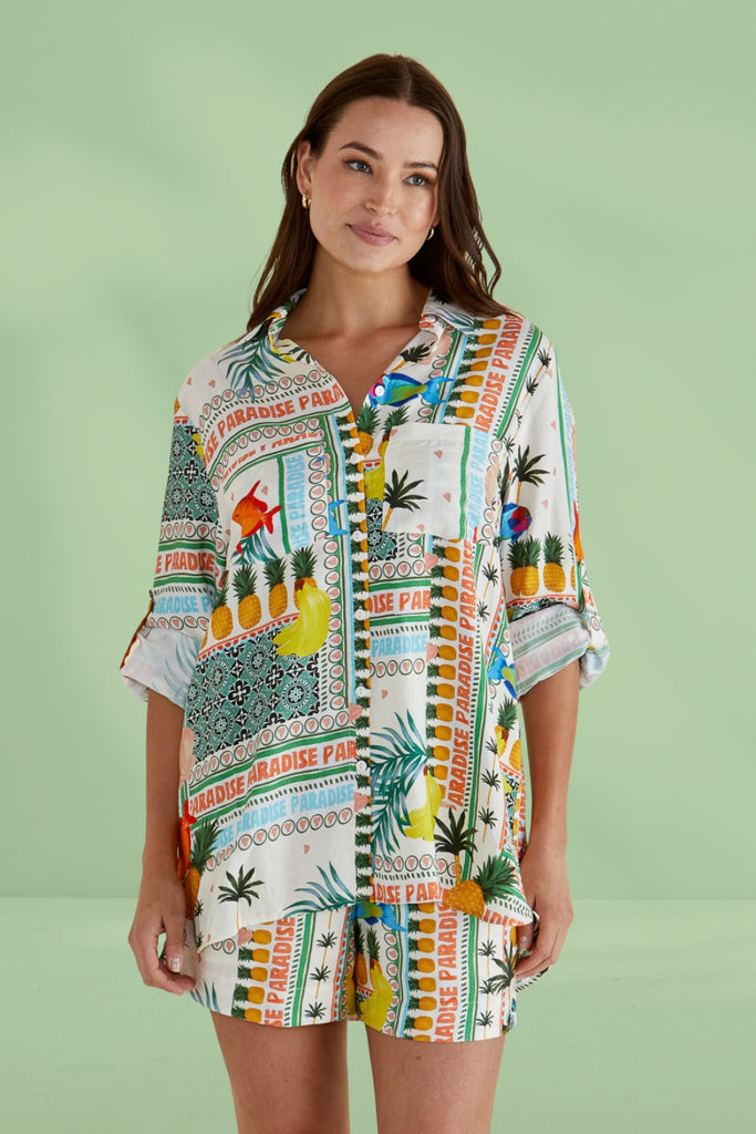 Betty Basics Mills Shirt Paradise Print Multi From BoxHill