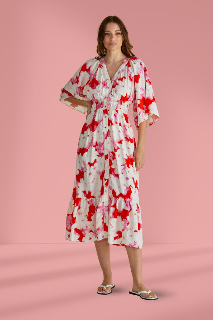 Betty Basics Moxie Dress Red Floral From BoxHill
