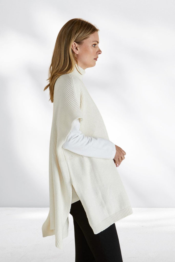 Betty Basics Paige Poncho Oat Neutral From BoxHill