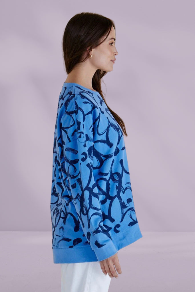Betty Basics Palma Sweat Blue Floral From BoxHill