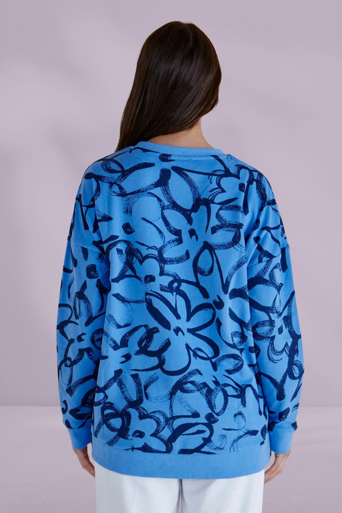 Betty Basics Palma Sweat Blue Floral From BoxHill
