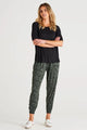 Betty Basics Paris Pants Abstract Print Green From BoxHill
