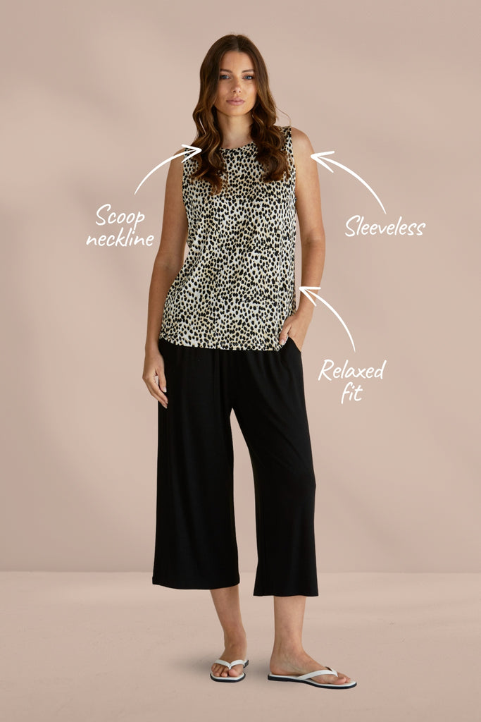 Betty Basics Positano Tank Cheetah Neutral From BoxHill
