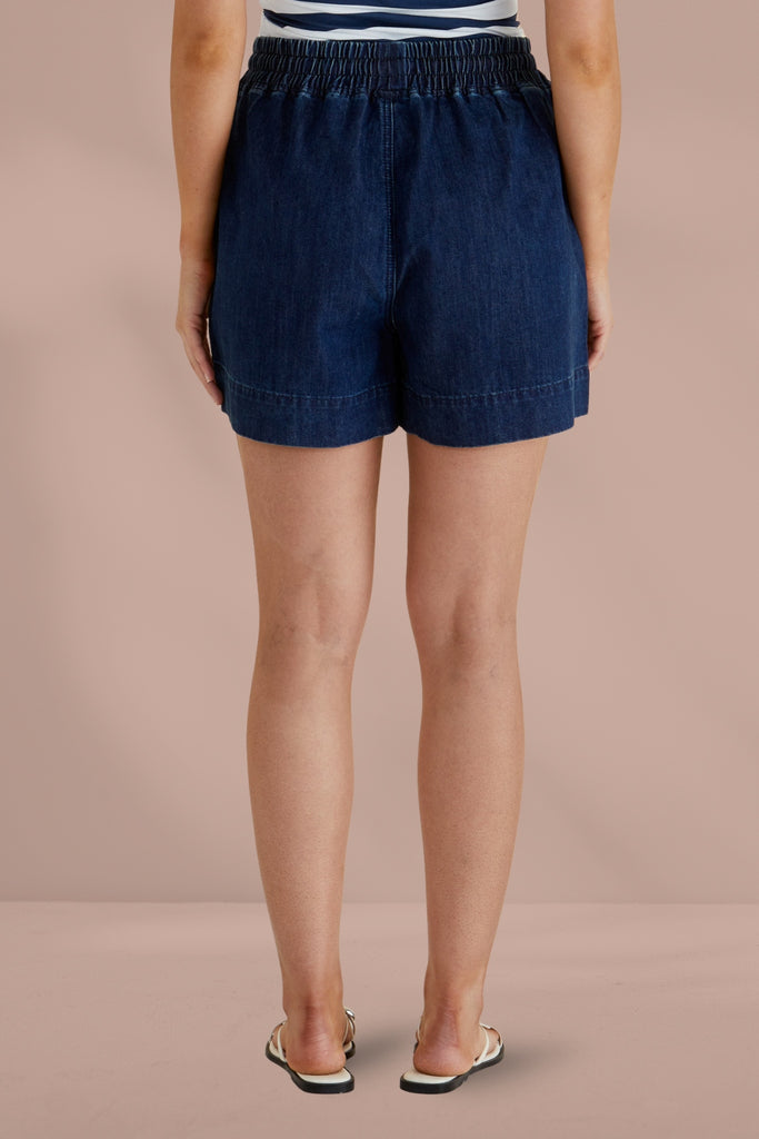 Betty Basics Relax Denim Shorts Dark Blue From BoxHill