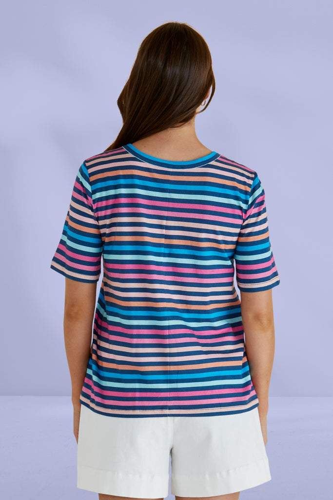 Betty Basics Riley Tee Multi Stripe From BoxHill