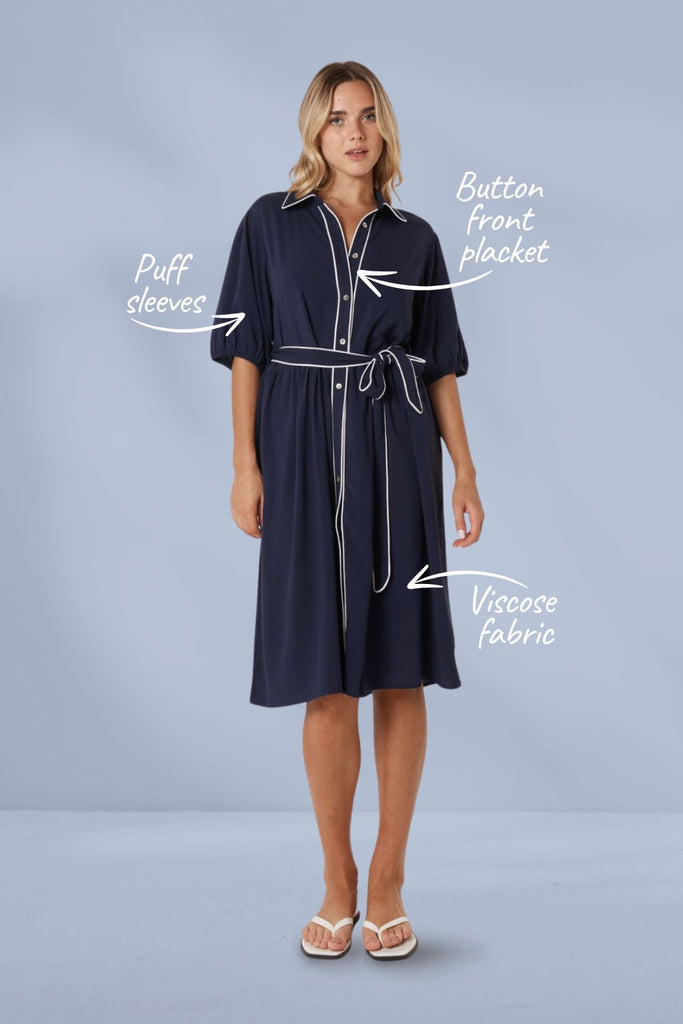 Betty Basics Rio Reef Dress Navy From BoxHill