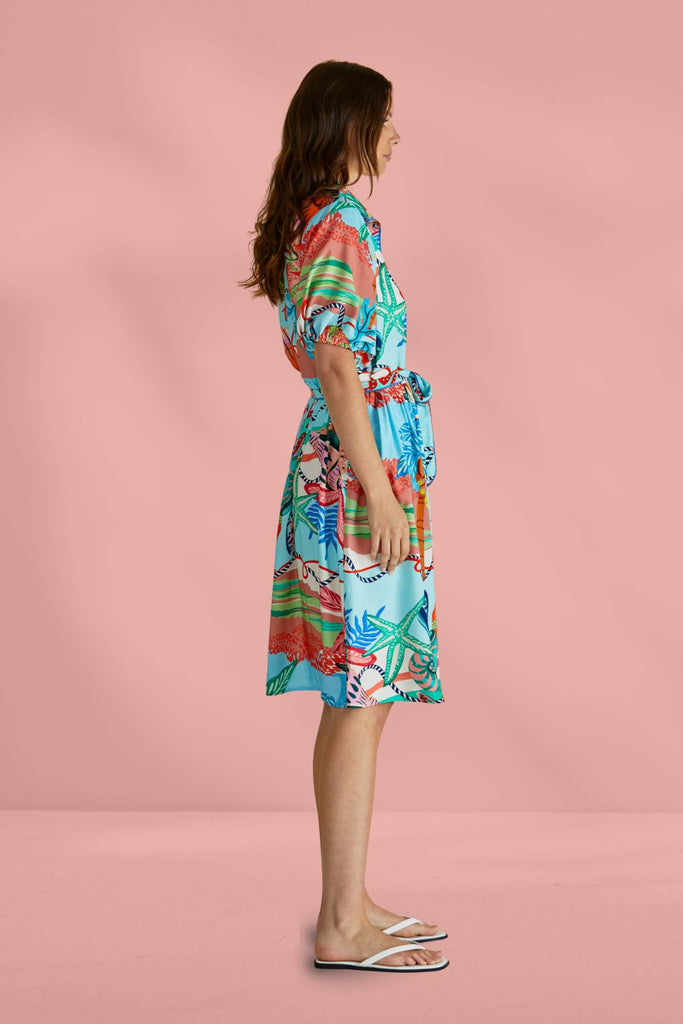 Betty Basics Rio Reef Dress Reef Print Blue From BoxHill
