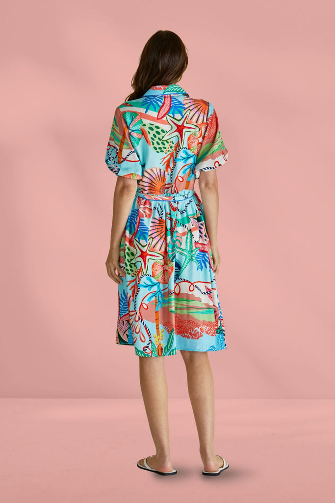 Betty Basics Rio Reef Dress Reef Print Blue From BoxHill