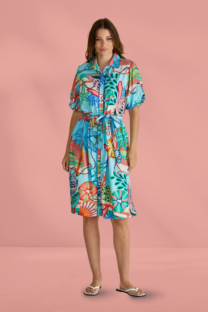 Betty Basics Rio Reef Dress Reef Print Blue From BoxHill