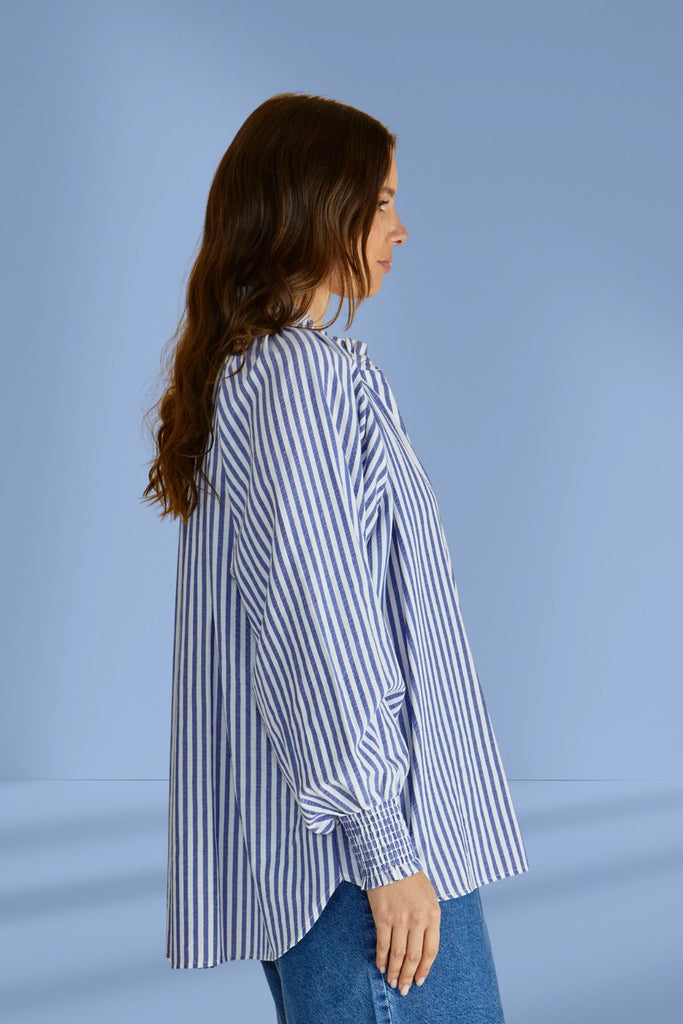 Betty Basics Romi Shirt Navy Stripe From BoxHill