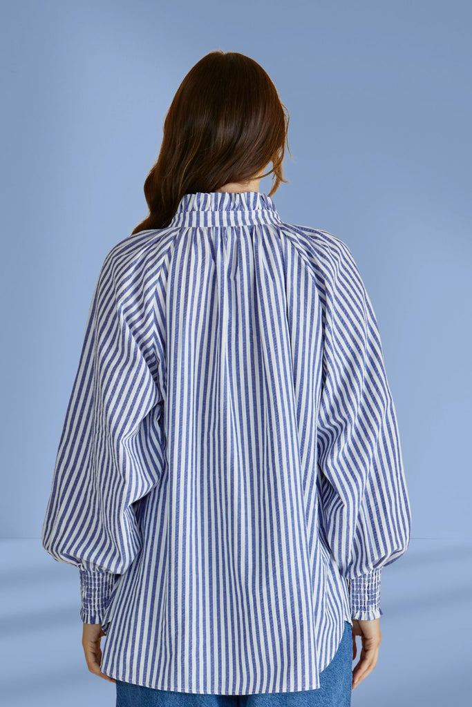 Betty Basics Romi Shirt Navy Stripe From BoxHill