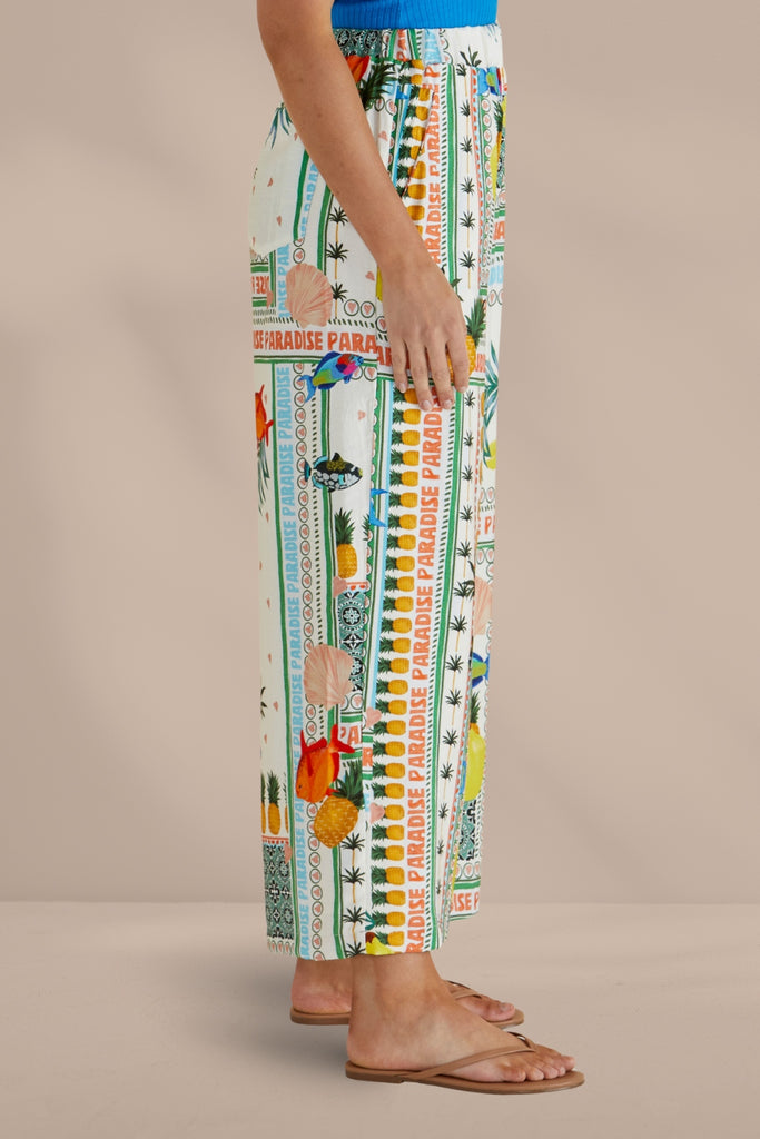 Betty Basics Sable Wide Leg Pants Paradise Print Multi From BoxHill