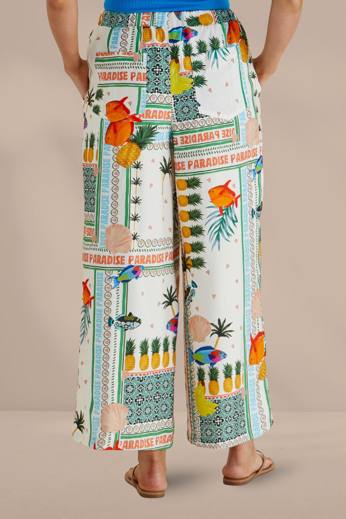 Betty Basics Sable Wide Leg Pants Paradise Print Multi From BoxHill
