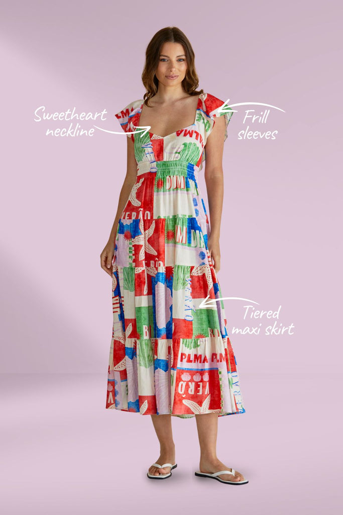 Betty Basics Sadie Dress Seashell Print From BoxHill