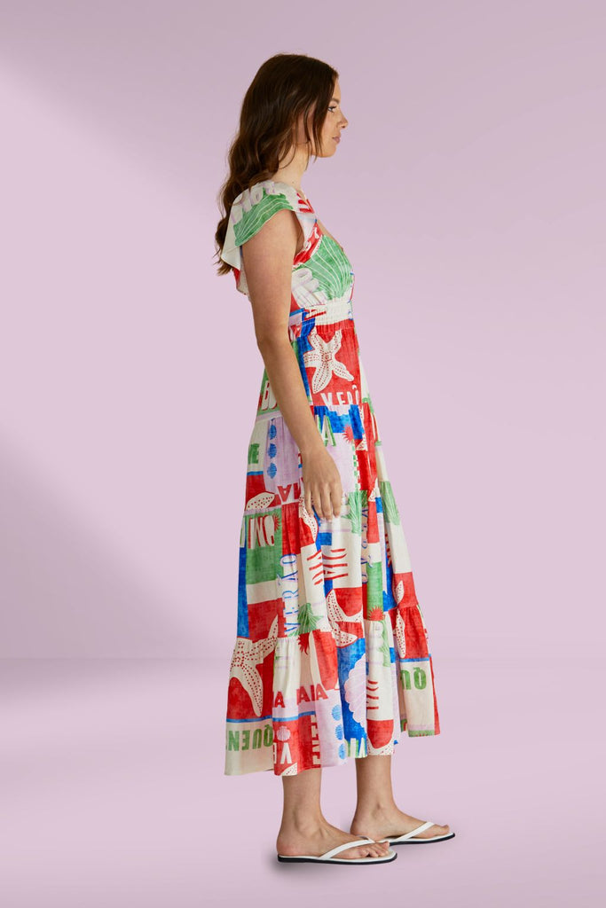 Betty Basics Sadie Dress Seashell Print From BoxHill