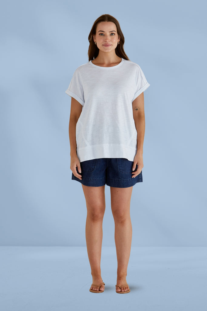 Betty Basics Shirley Short Sleeve Tee White From BoxHill