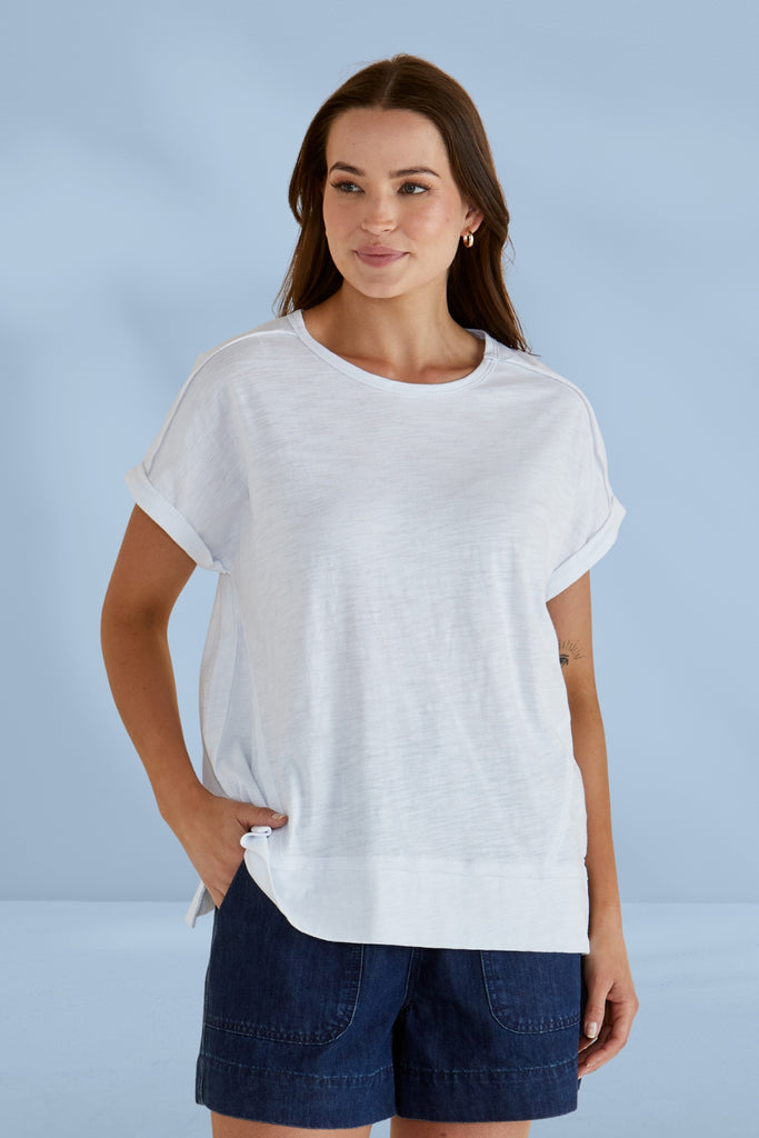 Betty Basics Shirley Short Sleeve Tee White From BoxHill