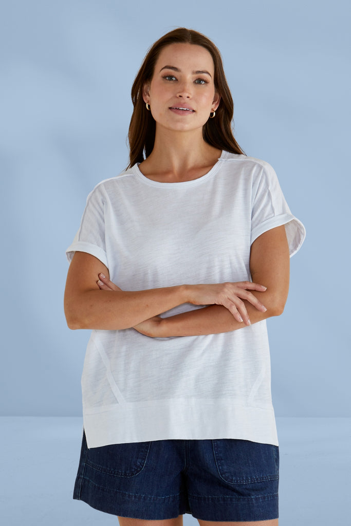 Betty Basics Shirley Short Sleeve Tee White From BoxHill
