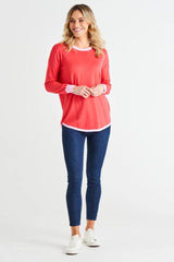 Betty Basics Sophie Knit Jumper Pink Tipping From BoxHill
