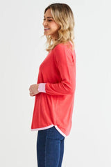 Betty Basics Sophie Knit Jumper Pink Tipping From BoxHill