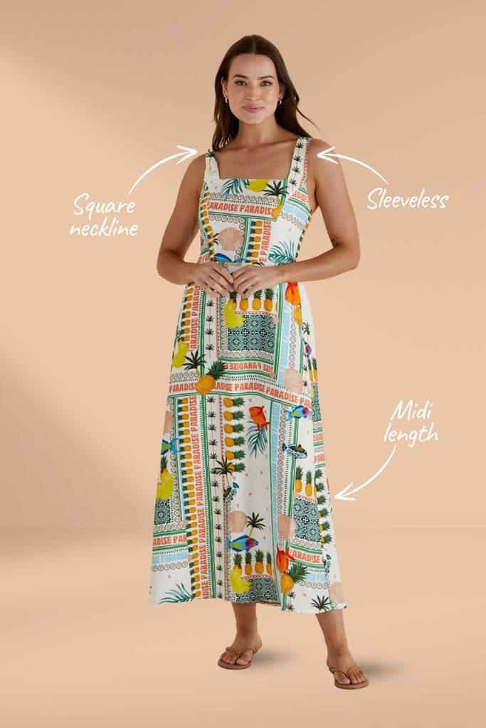 Betty Basics Tegan Midi Dress Paradise Print From BoxHill