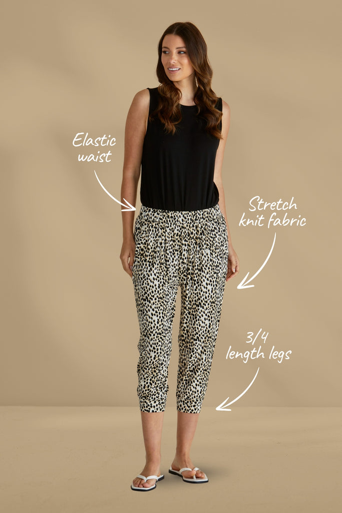 Betty Basics Tokyo Pants Cheetah Neutral From BoxHill