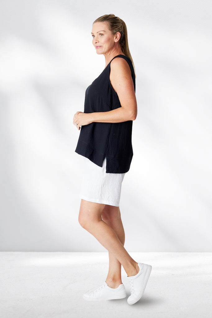 Cordelia St Bonded Vee Top Black From BoxHill