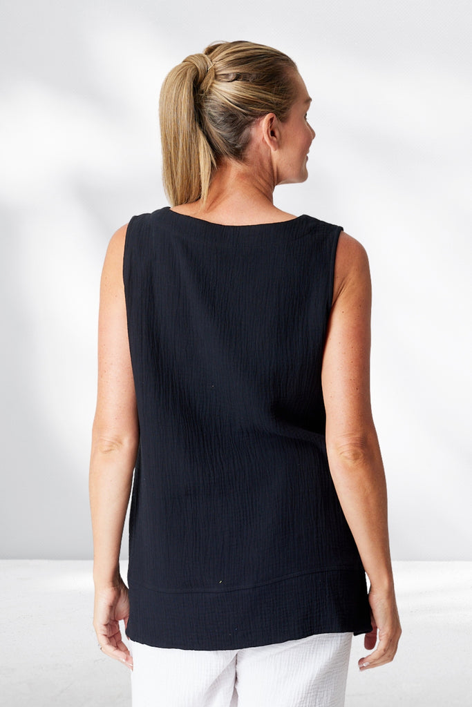 Cordelia St Bonded Vee Top Black From BoxHill