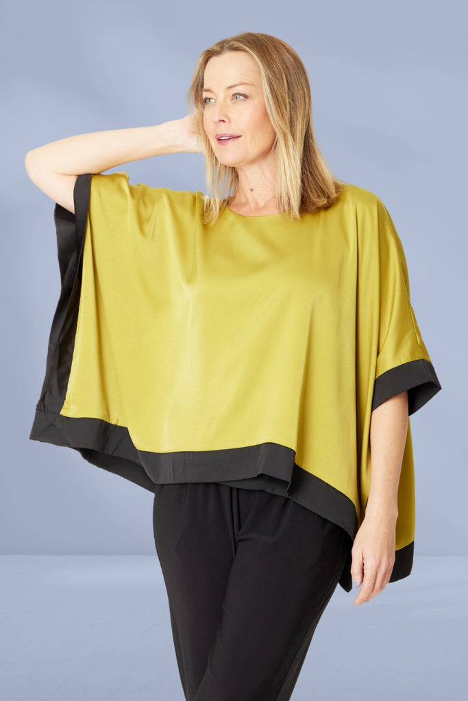 Cordelia St Colour Blast Block Top Mustard Black From BoxHill