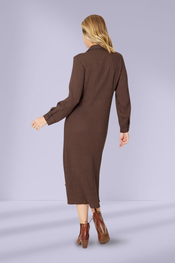 Cordelia St Crinkle Dress Chocolate From BoxHill