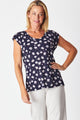 Cordelia St Jersey Button Top Navy From BoxHill
