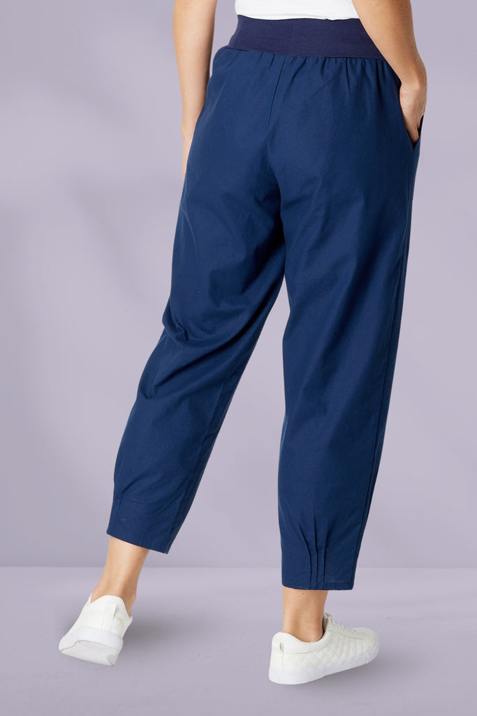 Cordelia St Linen Comfort Pants Navy From BoxHill