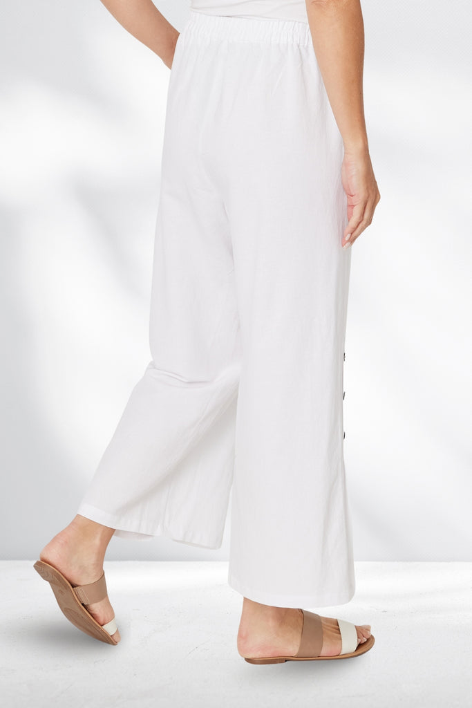 Cordelia St Linen Shores Pants White From BoxHill