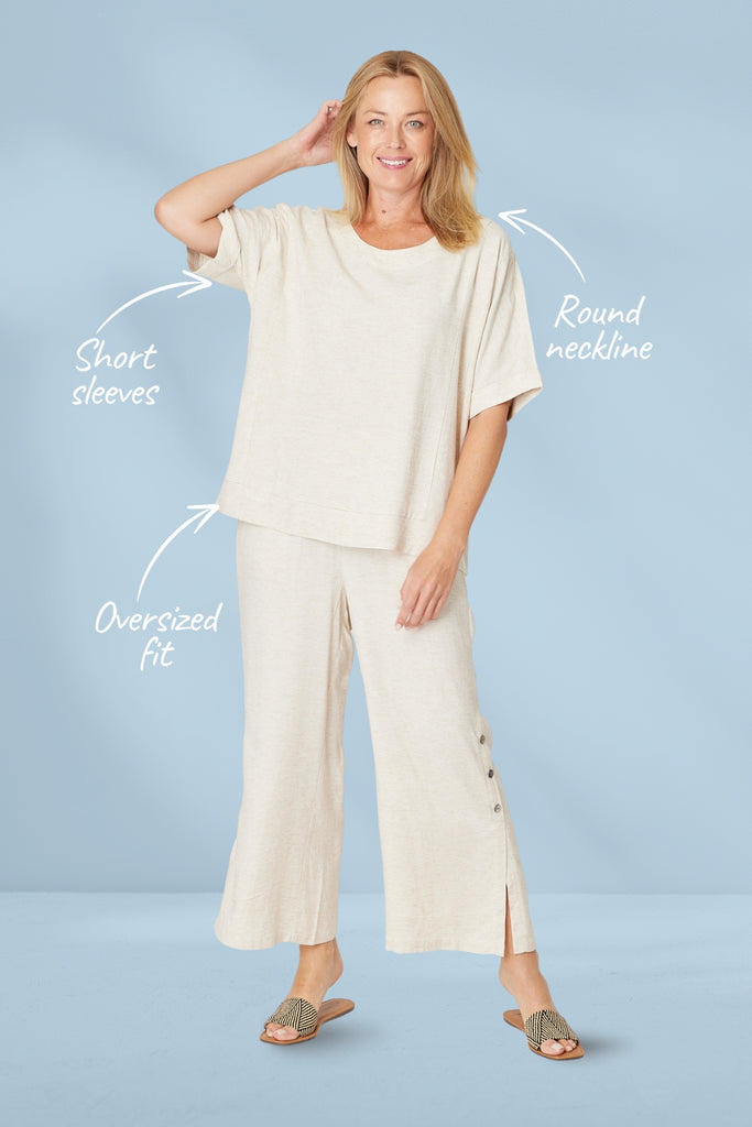 Cordelia St Linen Shores Top Sand From BoxHill