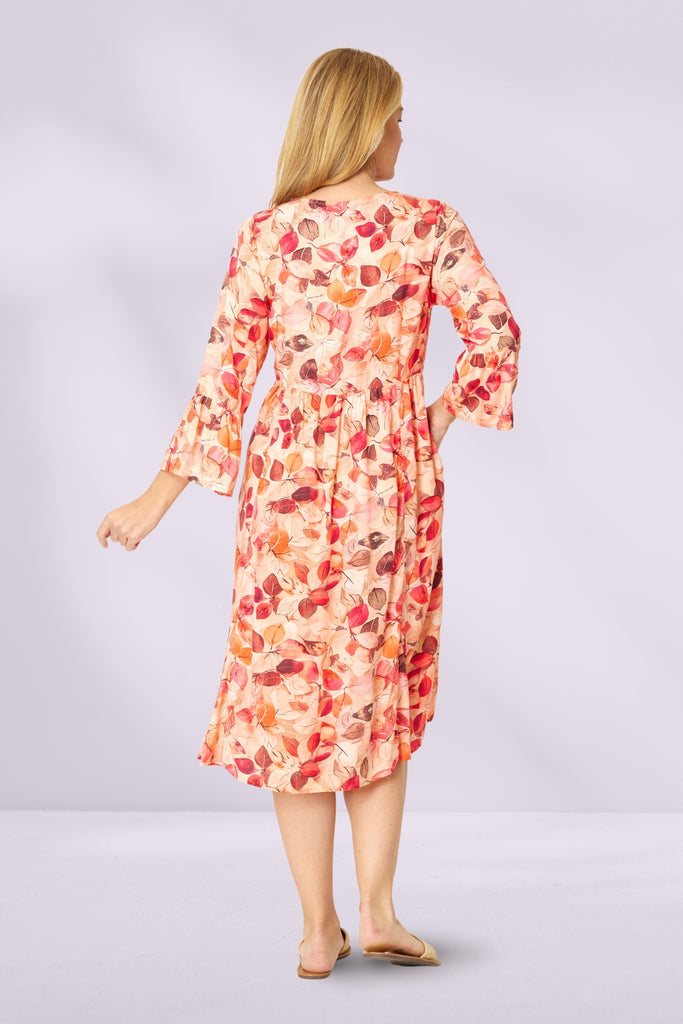 Cordelia St Rachael Bell Sleeve Dress Coral From BoxHill