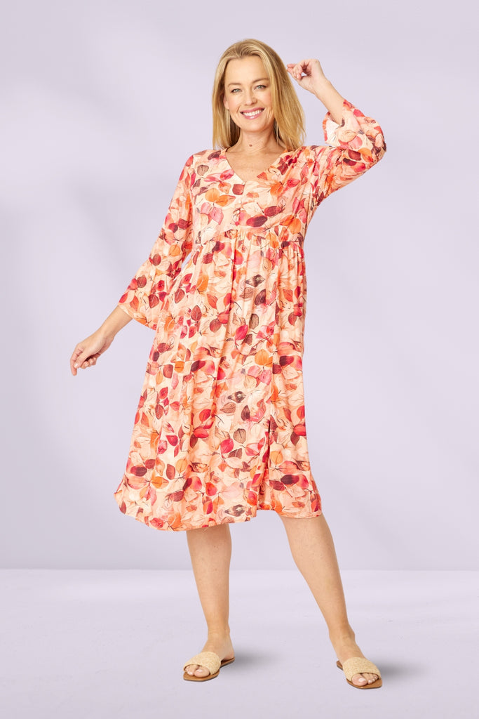 Cordelia St Rachael Bell Sleeve Dress Coral From BoxHill