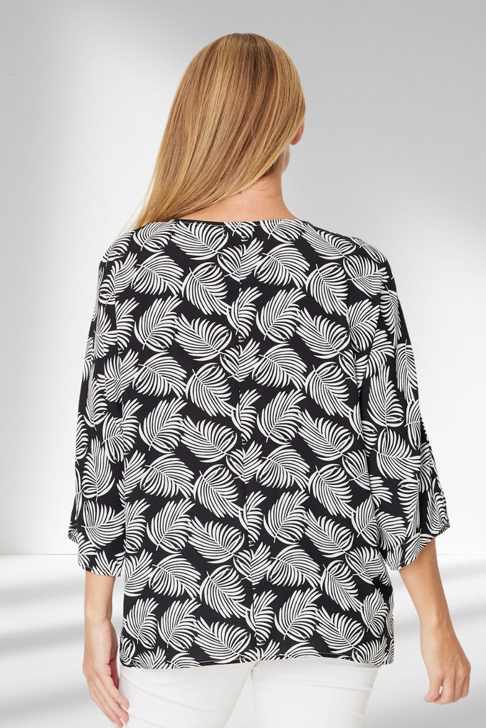 Cordelia St Summer Ease Top Black White From BoxHill