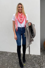 Dark Hampton Alexander Cashmere Modal Scarf Coral Pink One Size Coral Pink From BoxHill