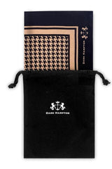 Dark Hampton Egden Cashmere Modal Scarf Houndstooth Caramel Black One Size Caramel/Black From BoxHill