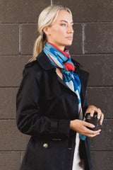 Dark Hampton The Jamieson Cashmere Modal Scarf Blue Red One Size Blue/Red From BoxHill