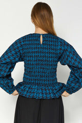 Dear Sutton Sloane Top Midnight Houndstooth From BoxHill
