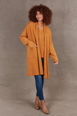 Eb and Ive Alawa Cardigan Ochre From BoxHill