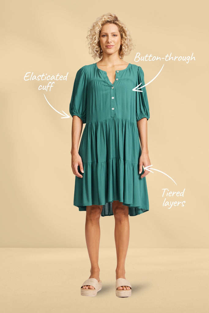 Eb and Ive Alegria Midi Dress Lagoon From BoxHill